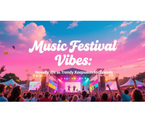 Music Festival Vibes: Novelty IDs as Trendy Keepsakes for Friends