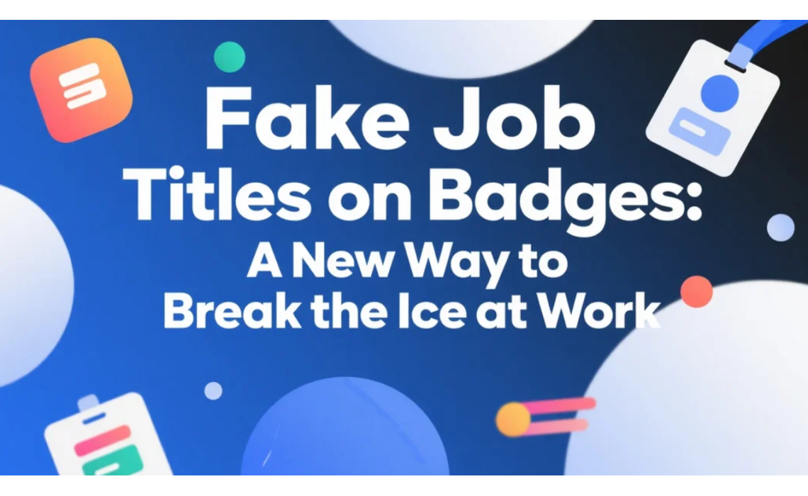Fake Job Titles on Badges: A New Way to Break the Ice at Work Fake Job Titles on Badges: A New Way to Break the Ice at Work