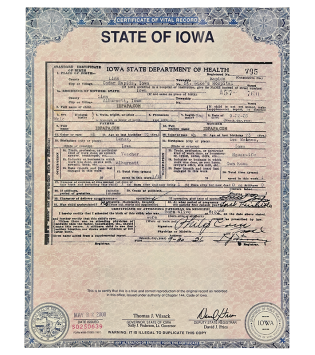 Novelty Iowa Birth Certificate Novelty Iowa Birth Certificate